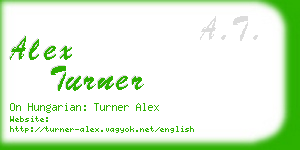 alex turner business card